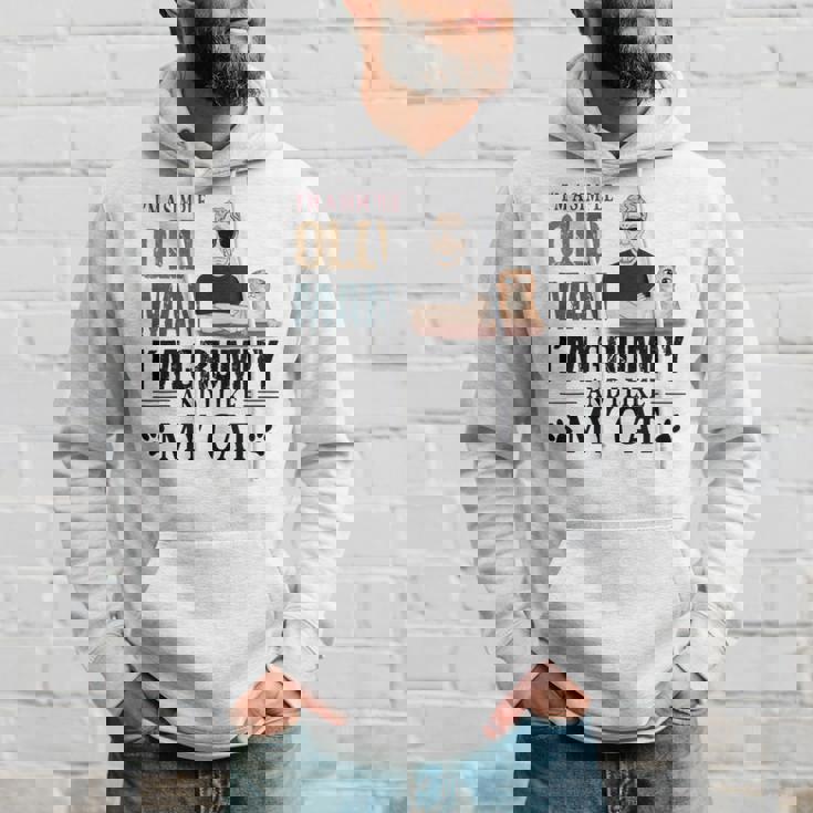 Im A Simple Old Man Im Grumpy And I Like My Cat Hoodie Gifts for Him Im A Simple Old Man Im Grumpy And I Like My Cat Hoodie Gifts for Him