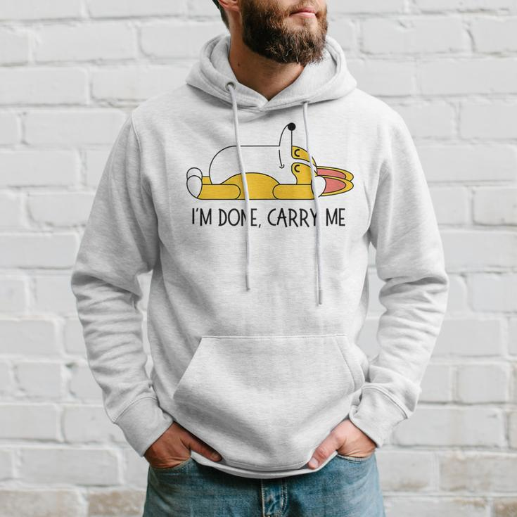 Im Done Carry Dog Lovers Sleeping Corgi Memes Just Chillin Hoodie Gifts for Him