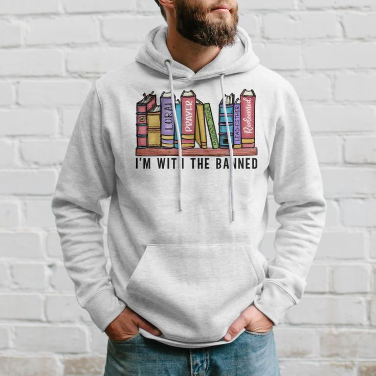 Im With The Banned Books I Read Banned Books Lovers Library Hoodie Gifts for Him