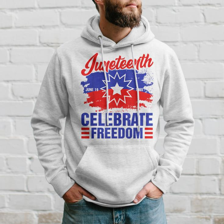 Junenth Celebrate Freedom Red White Blue Free Black Slave Hoodie Gifts for Him