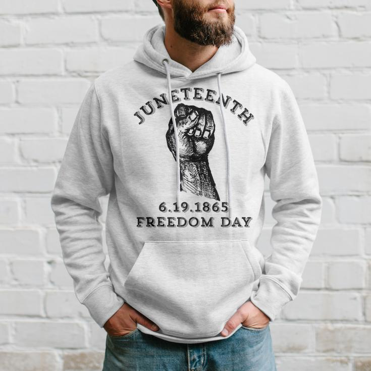 Junenth Fist Celebrate Freedom Independence Day Hoodie Gifts for Him