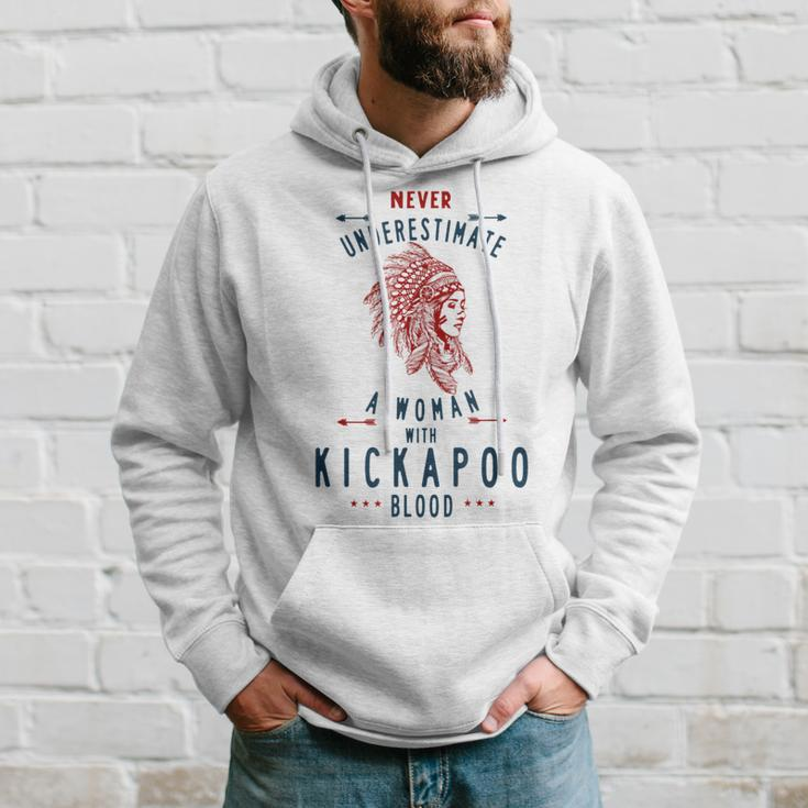 Kickapoo Native Mexican Indian Woman Never Underestimate Indian Funny Gifts Hoodie Gifts for Him