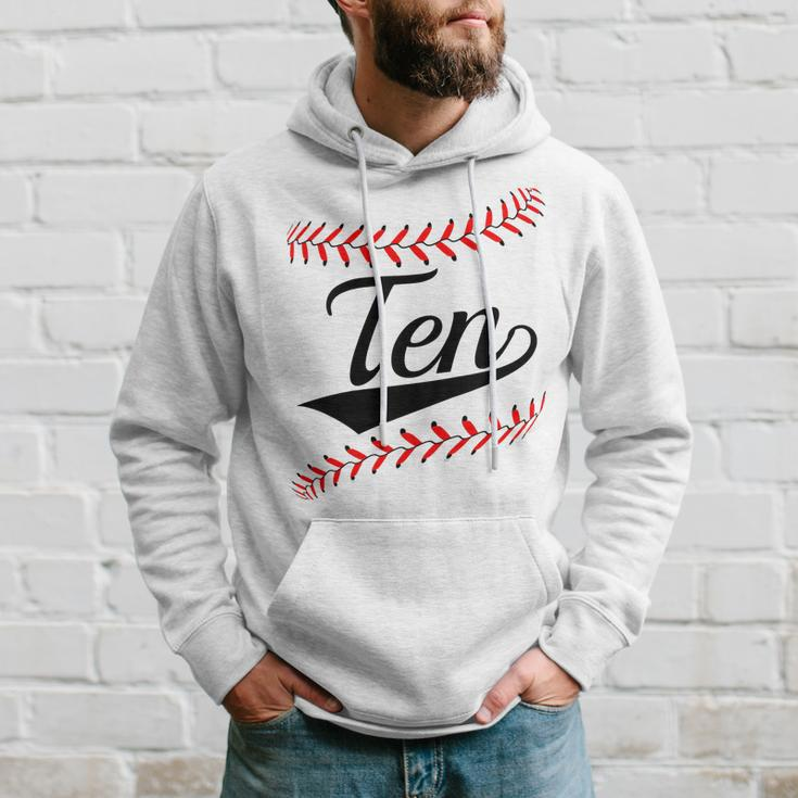 Kids 10 Year Old 10Th Baseball Softball Birthday Party Boys Girls Hoodie Gifts for Him