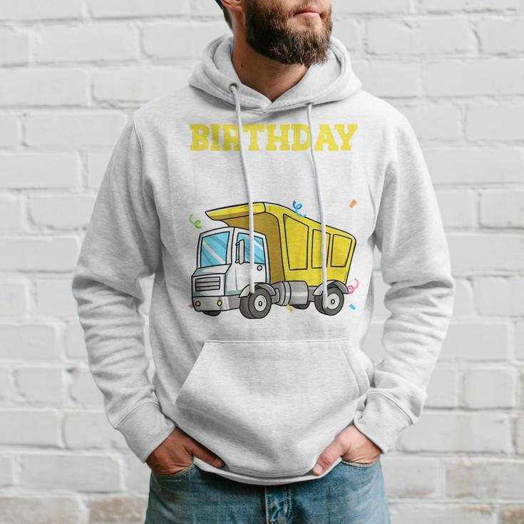 Kids Birthday Boy 2 Two Construction Truck 2Nd Birthday Toddler Hoodie Gifts for Him