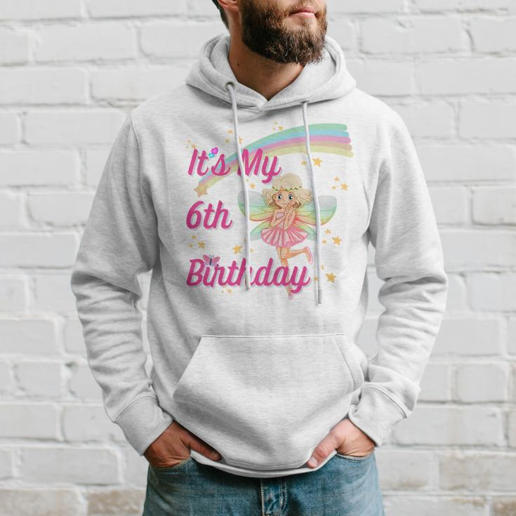 Kids Girls 6Th Birthday Fairy Design Hoodie Gifts for Him