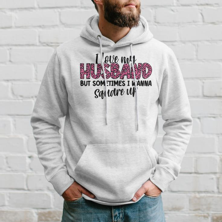 Leopard I Love My Husband But Sometimes I Wanna Square Up Hoodie Gifts for Him