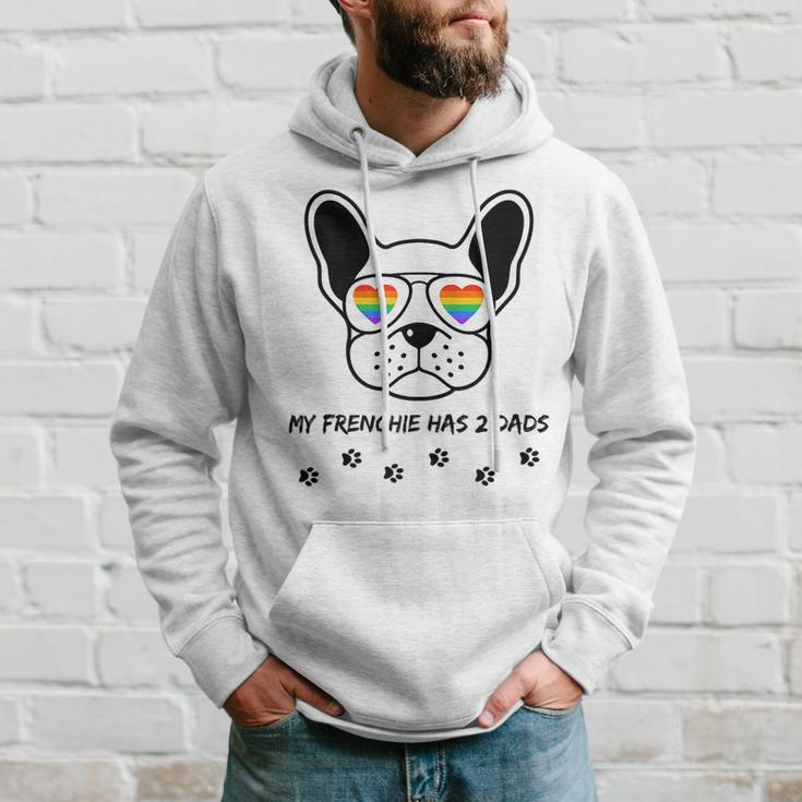 Lgbt My Frenchie French Bulldog Has 2 Dads Gay Pride Dog Hoodie Gifts for Him