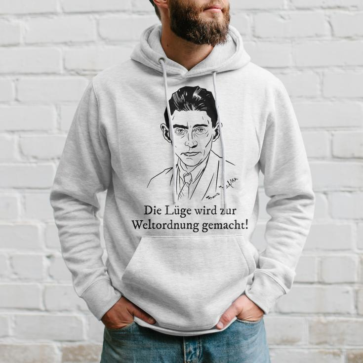 Lie Is Made To The World Order Kafka Quote Fake News Hoodie Gifts for Him