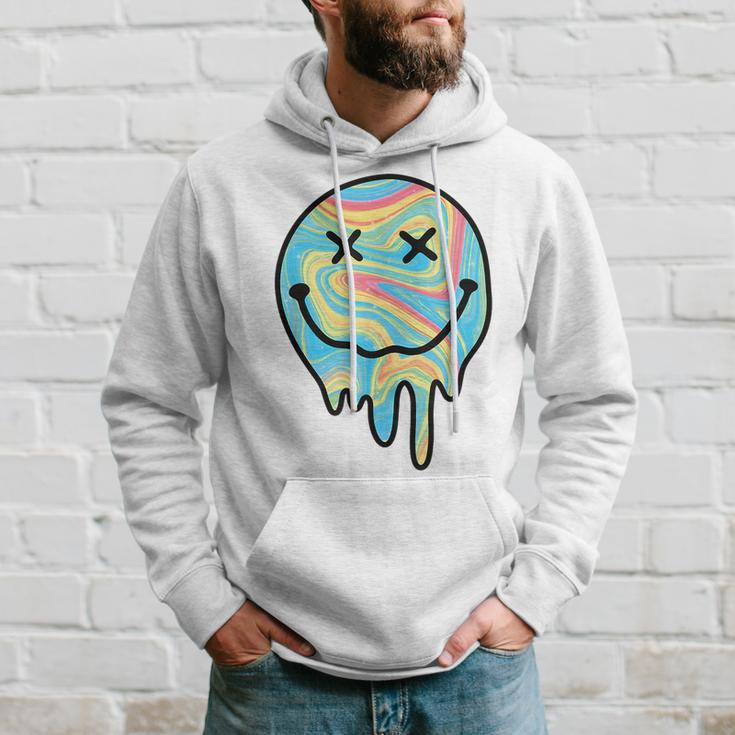 Melting Smile Funny Smiling Melted Dripping Happy Face Cute Hoodie Gifts for Him