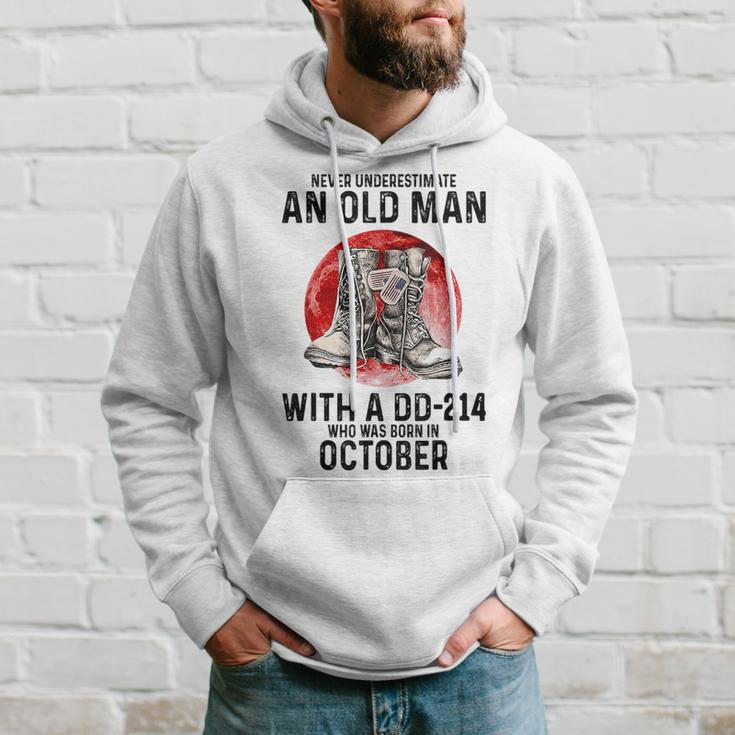 Never Underestimate An Old Man With A Dd214 October Hoodie Gifts for Him
