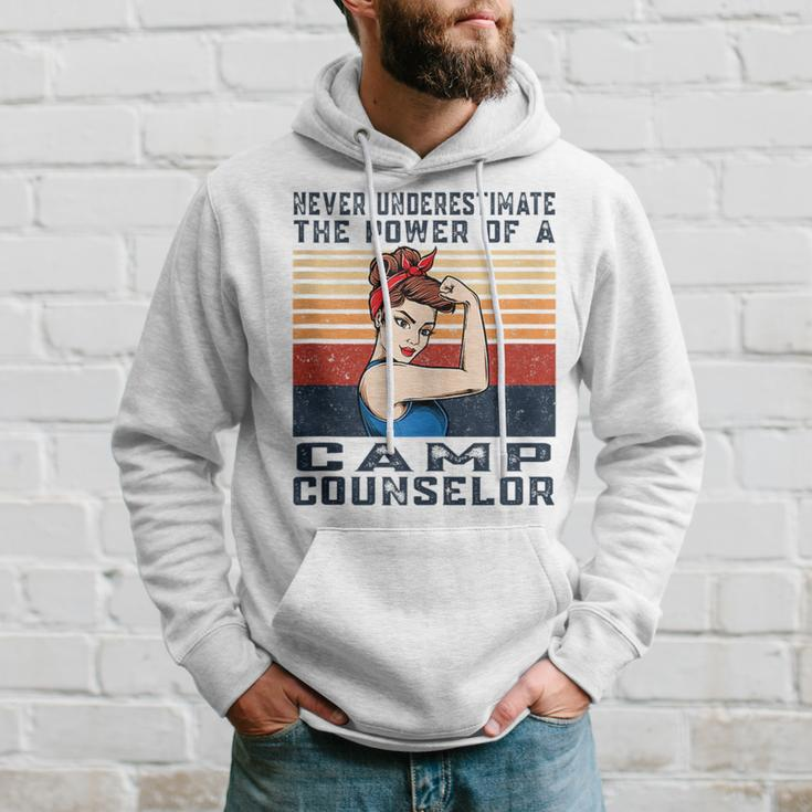 Never Underestimate The Powerss Of Camps Counselor Hoodie Gifts for Him