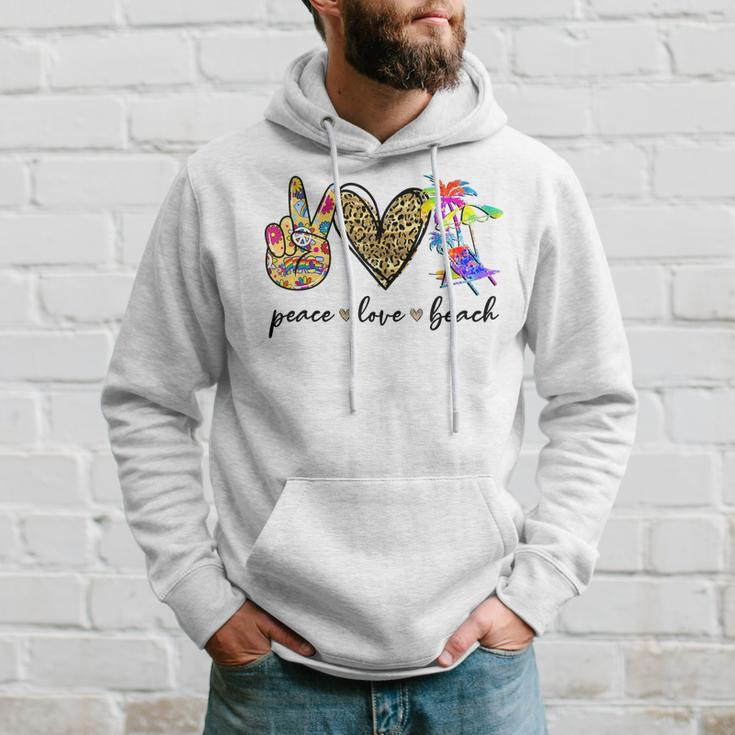 Peace Love Beach Summer Vacation Beach Lovers Vacation Funny Gifts Hoodie Gifts for Him