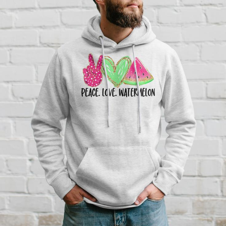 Peace Love Watermelon Funny Beach Summer Vacation Vacation Funny Gifts Hoodie Gifts for Him