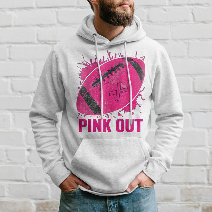 Pink Out Breast Cancer Awareness Football Breast Cancer Hoodie Gifts for Him