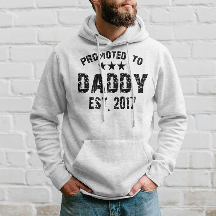Promoted To Daddy Est 2017 Daddy Funny Gifts Hoodie Gifts for Him