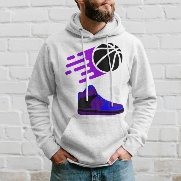 Purple Basketball Sneaker Hoodie Gifts for Him