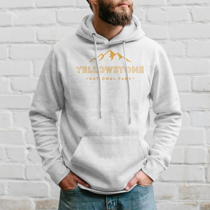 Retro Mountain Yellowstone National Park Hiking Souvenir Hoodie Gifts for Him