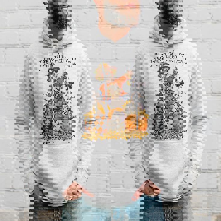 Scarecrow Happy Fall Yall Pumpkin Thanksgiving Halloween Hoodie Gifts for Him