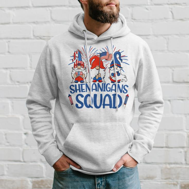 Shenanigans Squad 4Th Of July Gnomes Usa Gnomies American Hoodie Gifts for Him