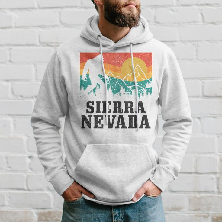 Sierra Nevada Bigfoot California Mountains Vintage Hiking Hoodie Gifts for Him