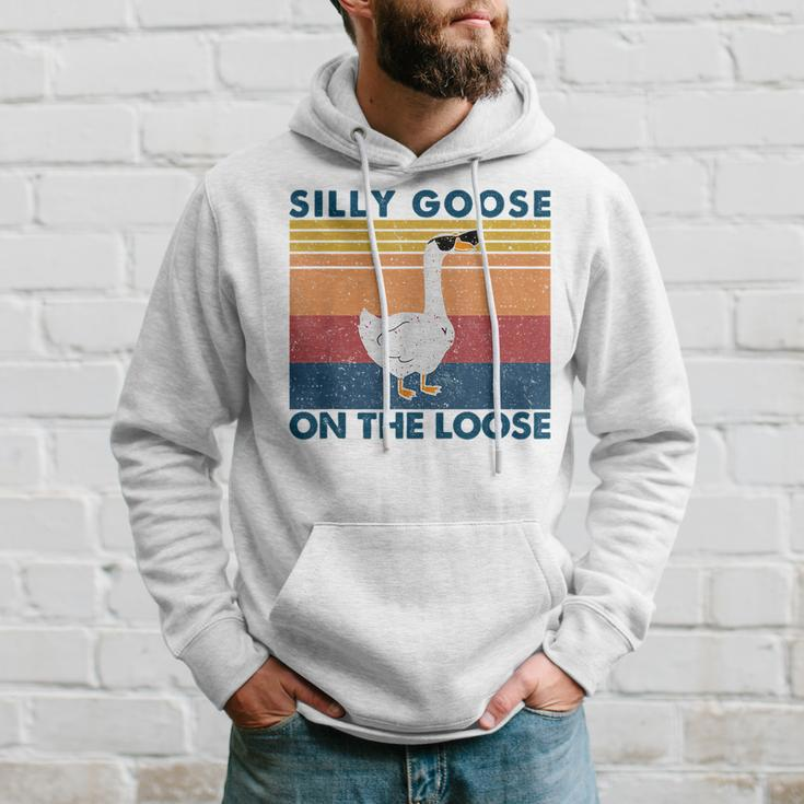 Silly Goose On The Loose Funny Saying Goose University Funny Hoodie Gifts for Him