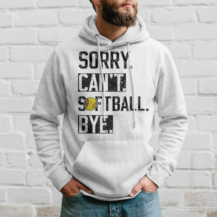 Sorry Cant Softball Bye Funny Softball Player Vintage Hoodie Gifts for Him