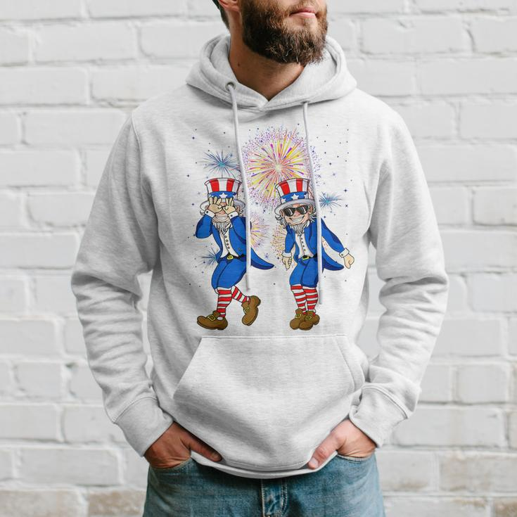 Uncle Sam Griddy Dance Funny 4Th Of July Independence Day Hoodie Gifts for Him