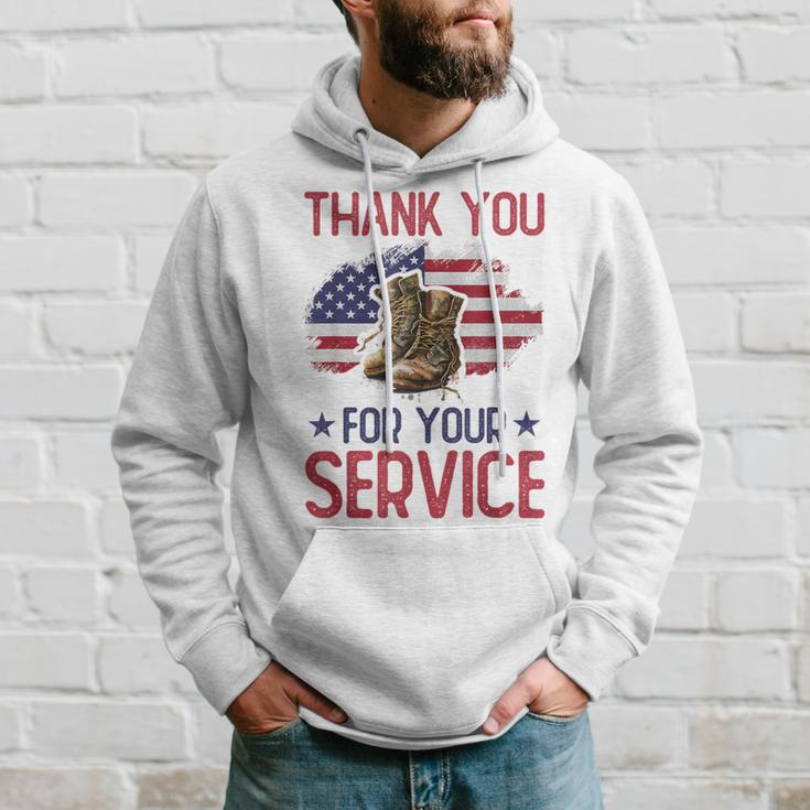 Veteran Thank You For Your Service Veteran's Day Usa Hoodie Gifts for Him