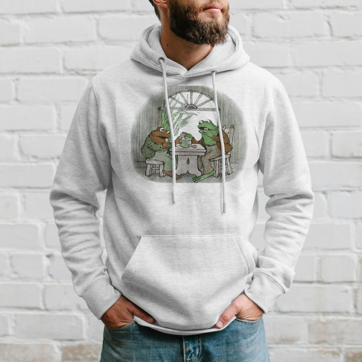Vintage Frog Toad Friend Cottagecore Aesthetic Frog Lovers Hoodie Gifts for Him