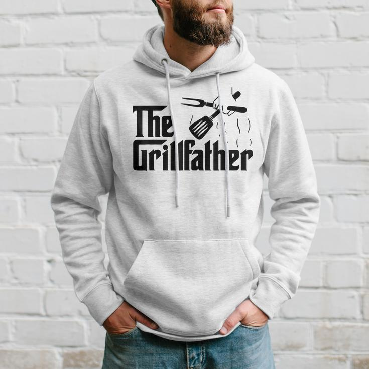 Vintage The Grillfather Funny Dad Bbq Grill Fathers Day Hoodie Gifts for Him