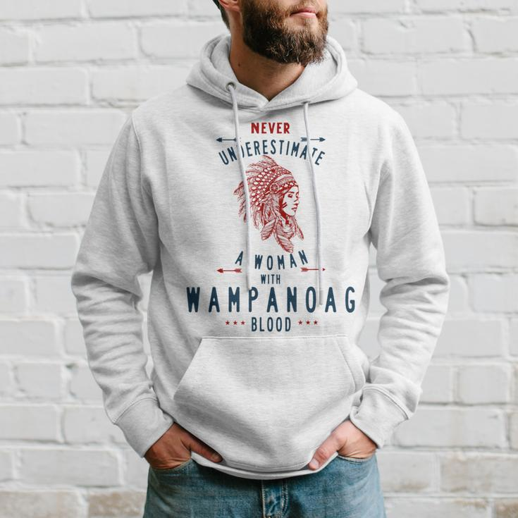 Wampanoag Native American Indian Woman Never Underestimate Native American Funny Gifts Hoodie Gifts for Him