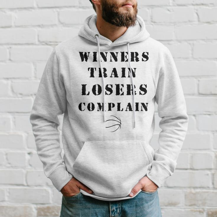 Winners Train Losers Complain Gym Motivation Basketball Hoodie Gifts for Him