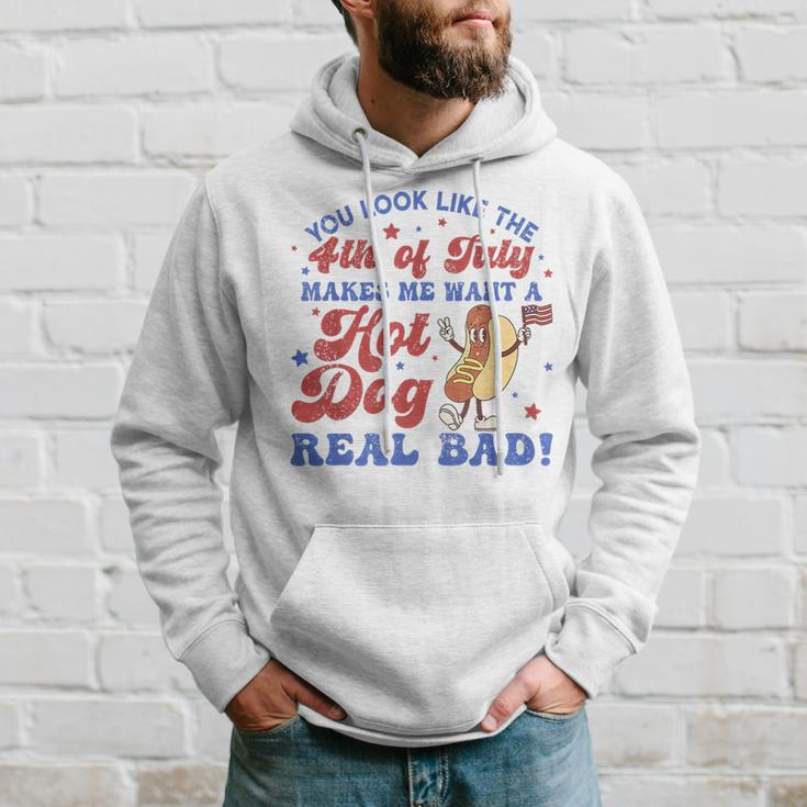 You Look Like 4Th Of July Makes Me Want A Hot Dog Real Bad Hoodie Gifts for Him