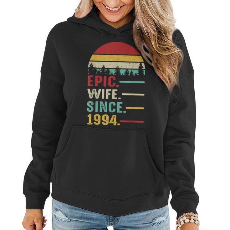 29Th Wedding Anniversary For Her Epic Wife Since 1994 Women Hoodie