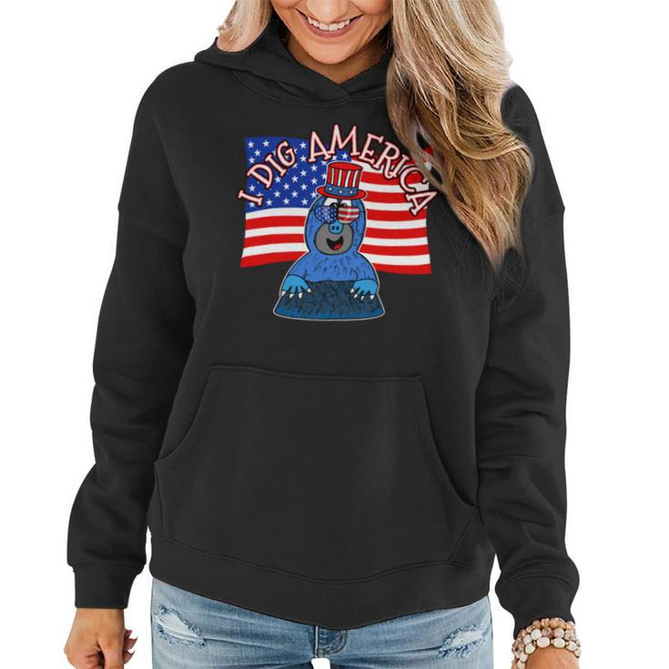 4Th July Mole I Dig America Independence Day Women Hoodie