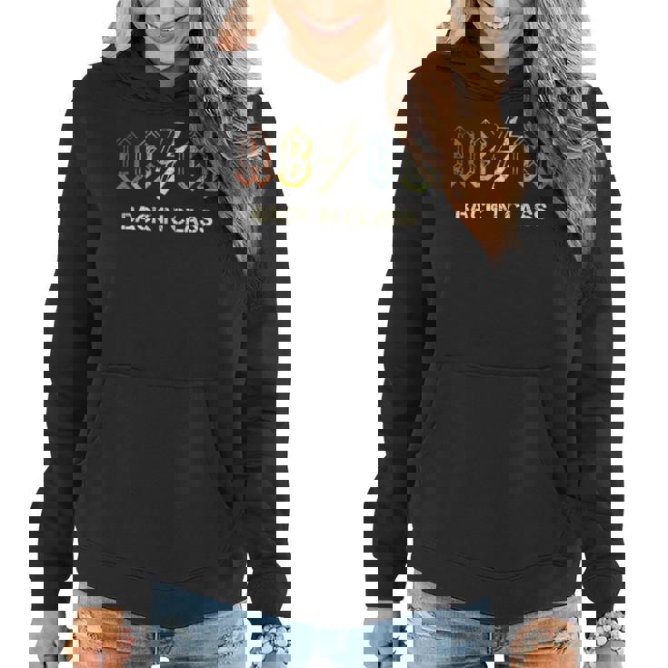 Abcd Teacher  Back To School Teacher Student Rock  Women Hoodie