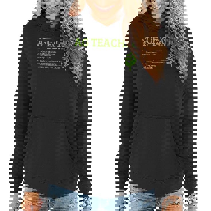 Agriculture Teacher Definition Agriculture Teacher Women Hoodie Agriculture Teacher Definition Agriculture Teacher Women Hoodie