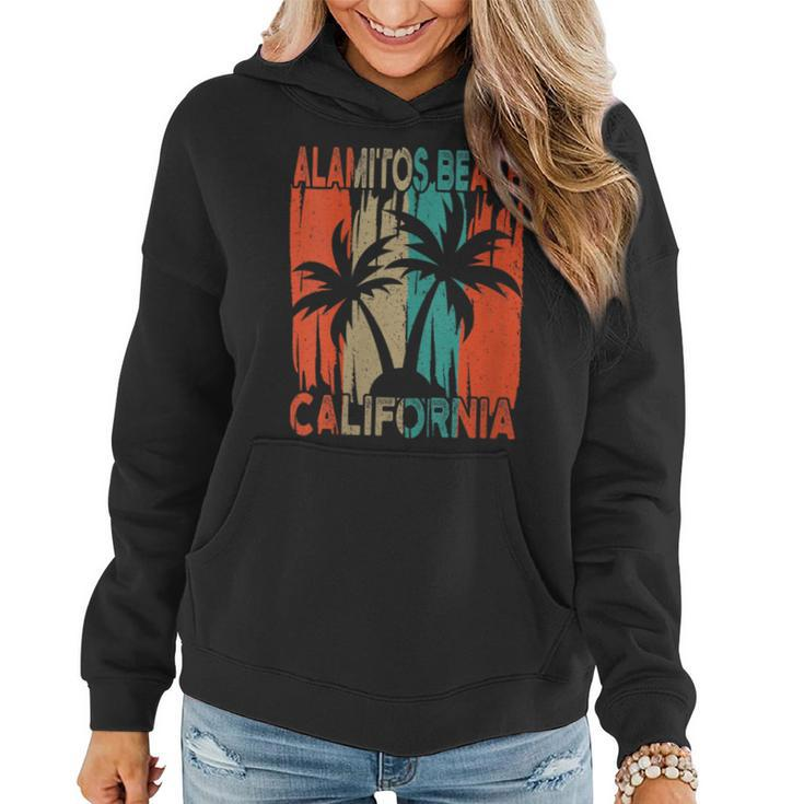 Alamitos Beach California Retro Women Hoodie
