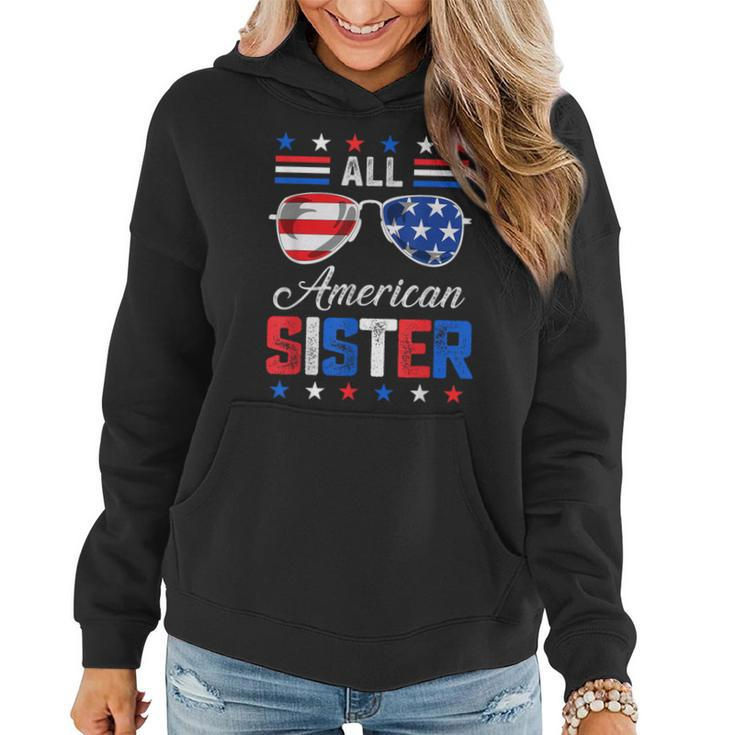 All American Sister 4Th Of July Usa Family Matching Outfit Women Hoodie