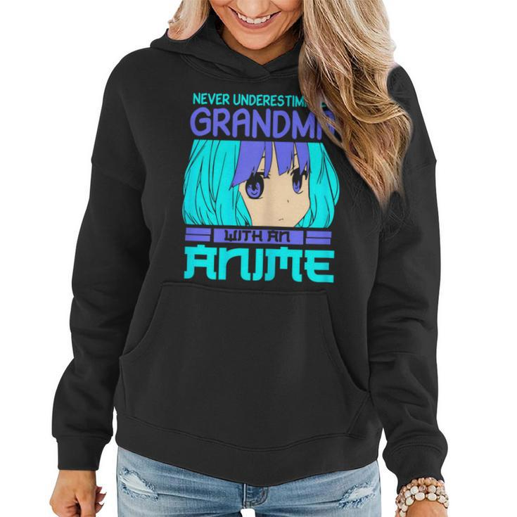 Anime Granny Never Underestimate A Grandma With An Anime Women Hoodie