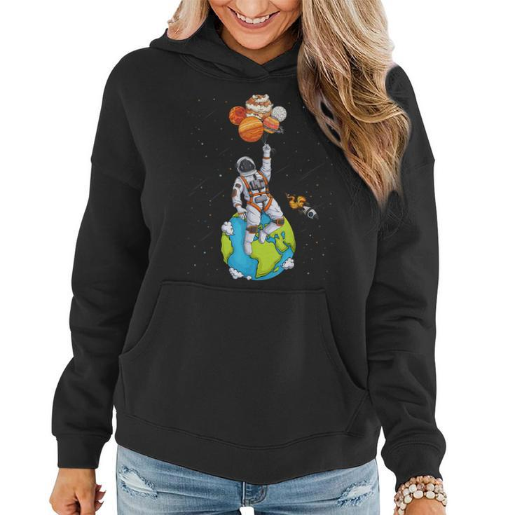 Astronaut Planets Outer Space Man Solar System Women Hoodie