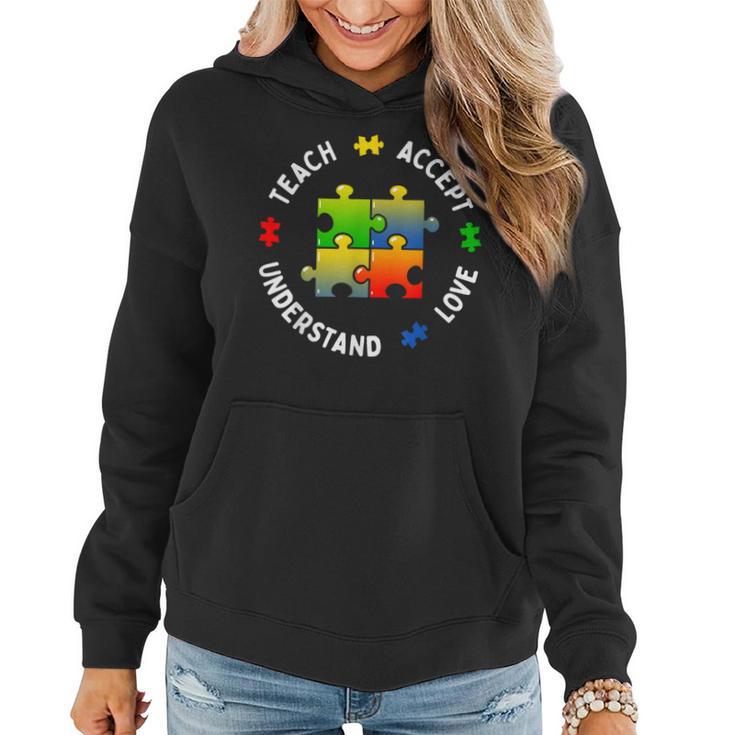 Autism Awareness Teacher Teach Accept Understand Love Women Hoodie