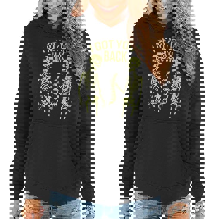 I Got Your Back Halloween Skeleton Skull Sarcastic Women Hoodie