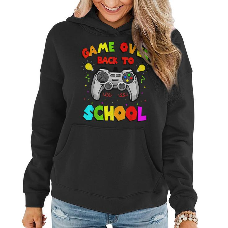 Back To School Funny Game Over Teacher Student Controller  Women Hoodie
