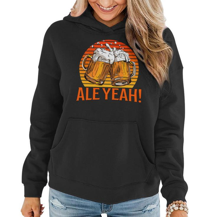 Beer Funny Beer Drinkers Pun Ale Yeah Fathers Day Retro Women Hoodie