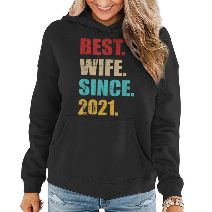 Best Wife Since 2021 For 2Nd Wedding Anniversary Vintage Women Hoodie