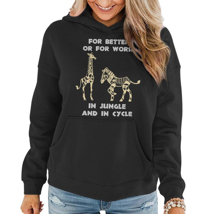 Better Or Worse In Jungle And In Ctcle Giraffe Women Hoodie