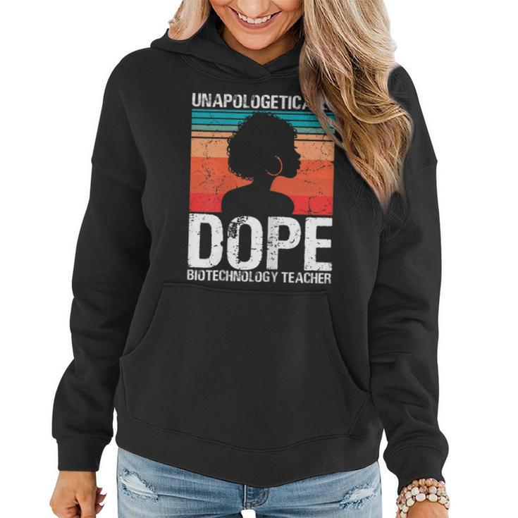 Biotechnology Teacher Unapologetically Dope Pride Afro Women Hoodie
