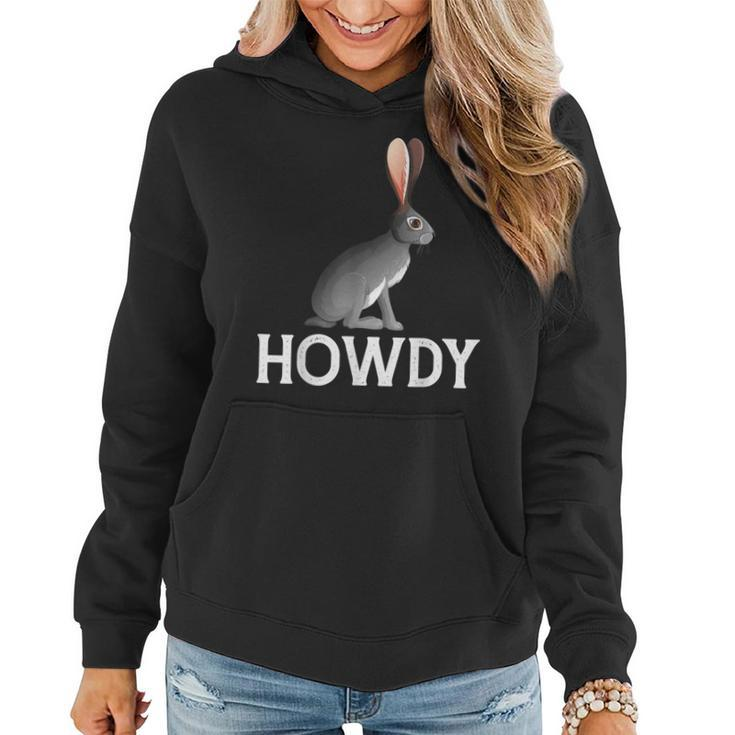 Black-Tailed Jackrabbit Howdy Cowboy Western Country Cowgirl Women Hoodie