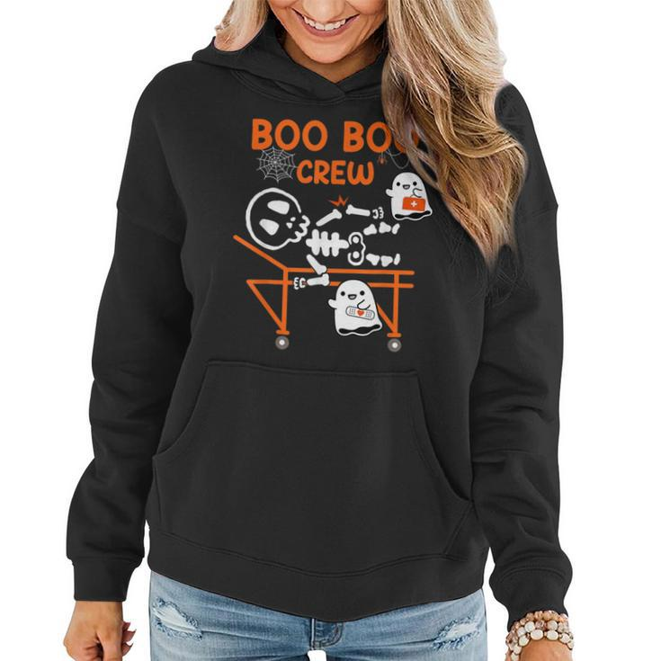 Boo Boo Crew Ghost Doctor Paramedic Emt Nurse Halloween Women Hoodie